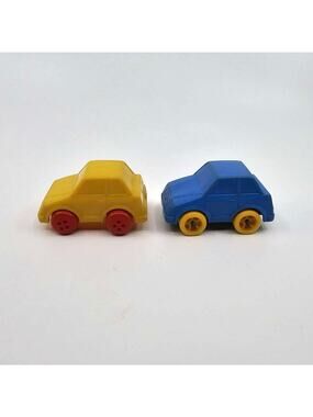 Viking Toys Chubbies Cars Mini Vehicle Figure Toys 2Pcs Set VTG Toys Blue/Yellow